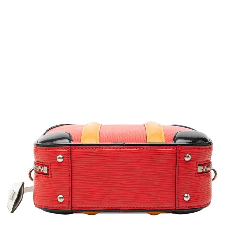 Louis Vuitton Epi Vallisette BB 2-Way Shoulder Bag Rouge Red Black Leather — view 3