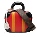 Louis Vuitton Epi Vallisette BB 2-Way Shoulder Bag Rouge Red Black Leather