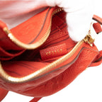 Louis Vuitton Monogram Empreinte Citadines PM Tote Shoulder Bag Orange Leather — view 6