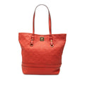 Louis Vuitton Monogram Empreinte Citadines PM Tote Shoulder Bag Orange Leather