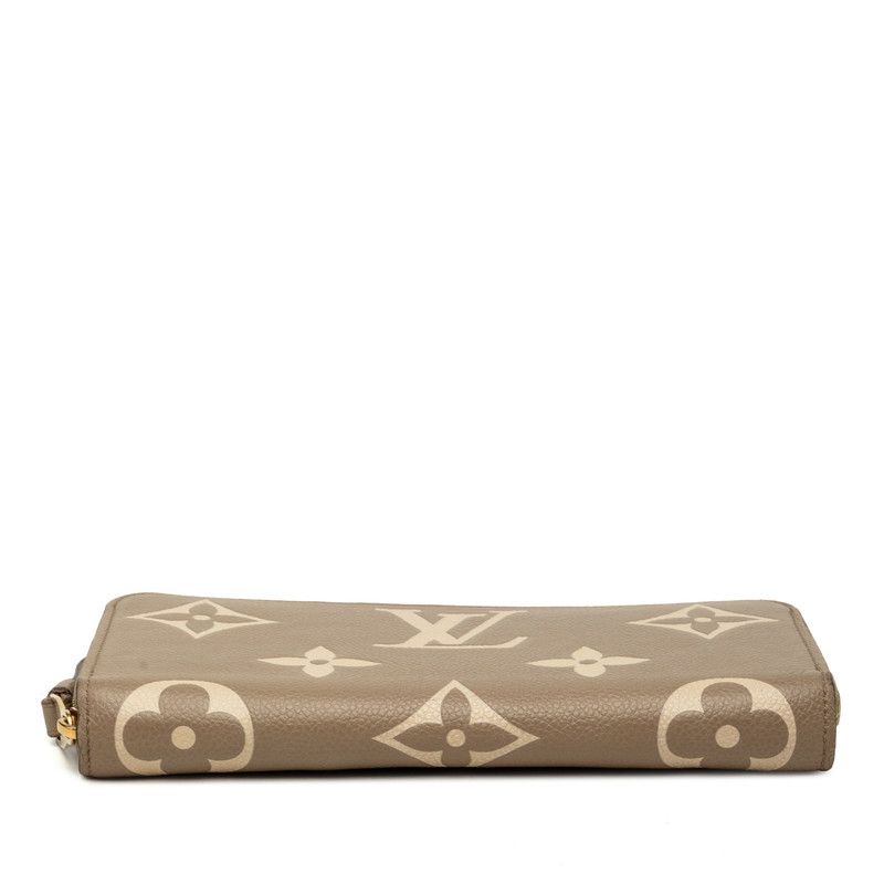 Louis Vuitton Monogram Empreinte Zippy Wallet Zip Around Tartrail Cream Beige — view 3