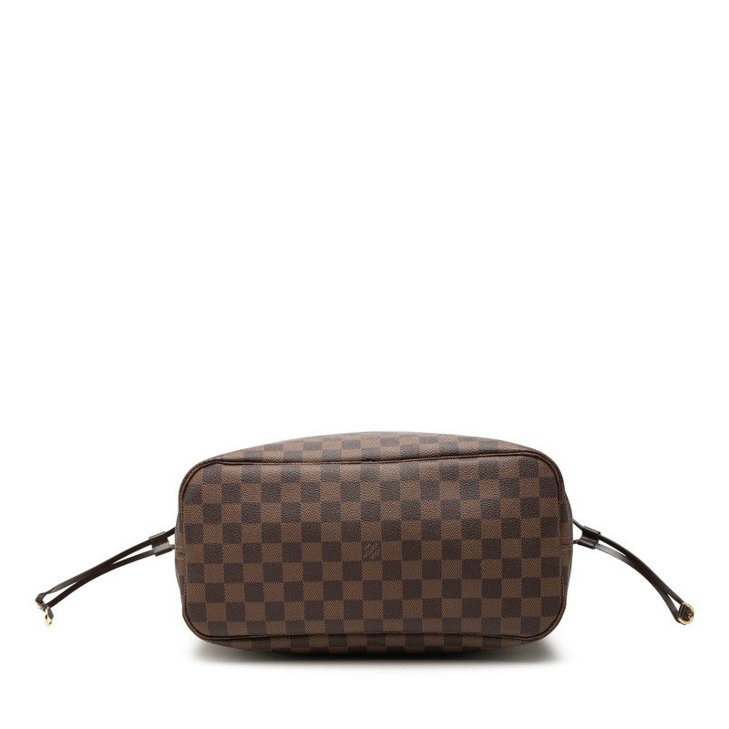 Louis Vuitton Damier Neverfull MM Tote Shoulder Bag Brown Leather — view 3