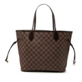 Louis Vuitton Damier Neverfull MM Tote Shoulder Bag Brown Leather