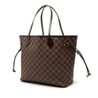 Louis Vuitton Damier Neverfull MM Tote Shoulder Bag Brown Leather — view 2