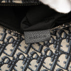 Dior Oblique Saddle Belt Bag Beige Navy Black Canvas Leather — view 6