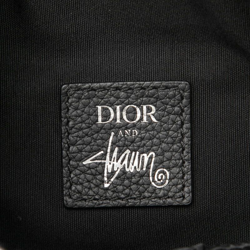 Dior Shawn Stussy Saddle Belt Bag Black Leather — view 5