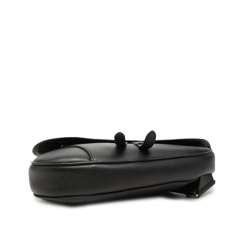 Dior Shawn Stussy Saddle Belt Bag Black Leather — view 3