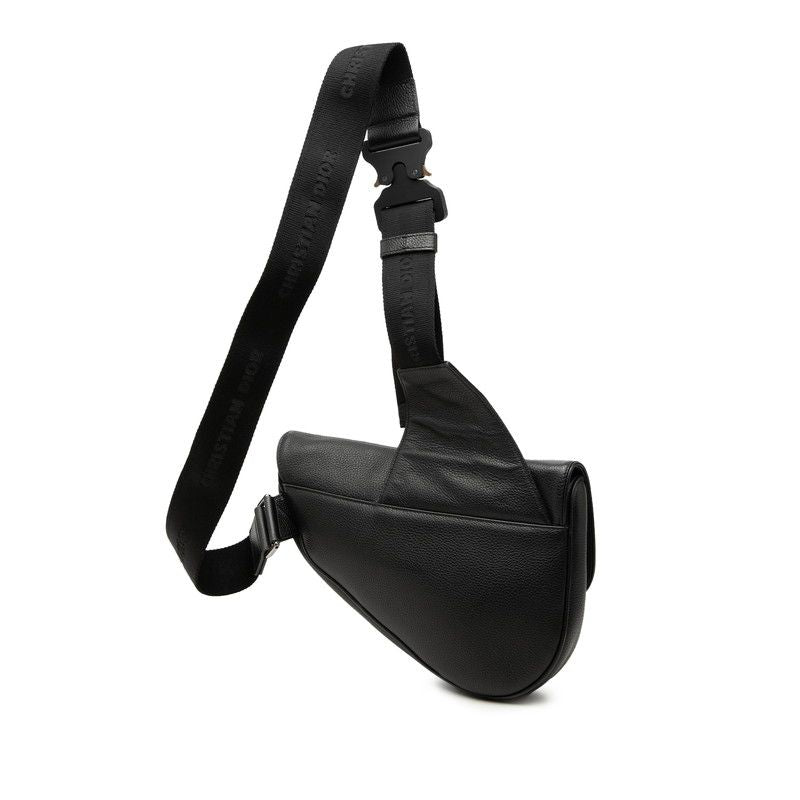 Dior Shawn Stussy Saddle Belt Bag Black Leather — view 2