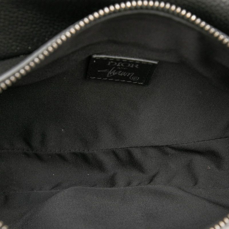 Dior Shawn Stussy Saddle Belt Bag Black Leather — view 4