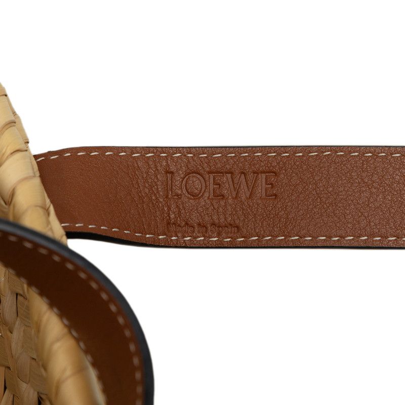 Loewe Basket Bag Small Handbag Bag Natural Brown Raffia Leather — view 5