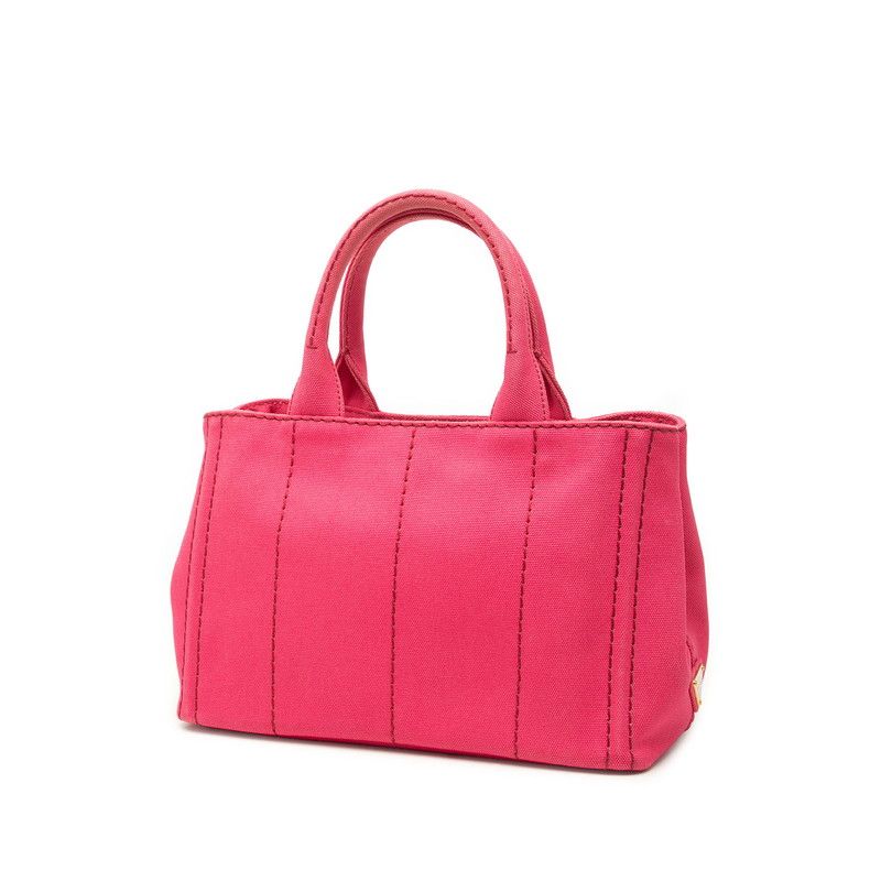 Prada Canapa Mini Shoulder Bag Pink Canvas — view 2