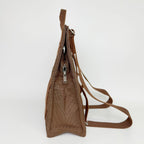 Hermes Her Line a Dos PM Backpack Canvas Brown Silver Vintage — view 4