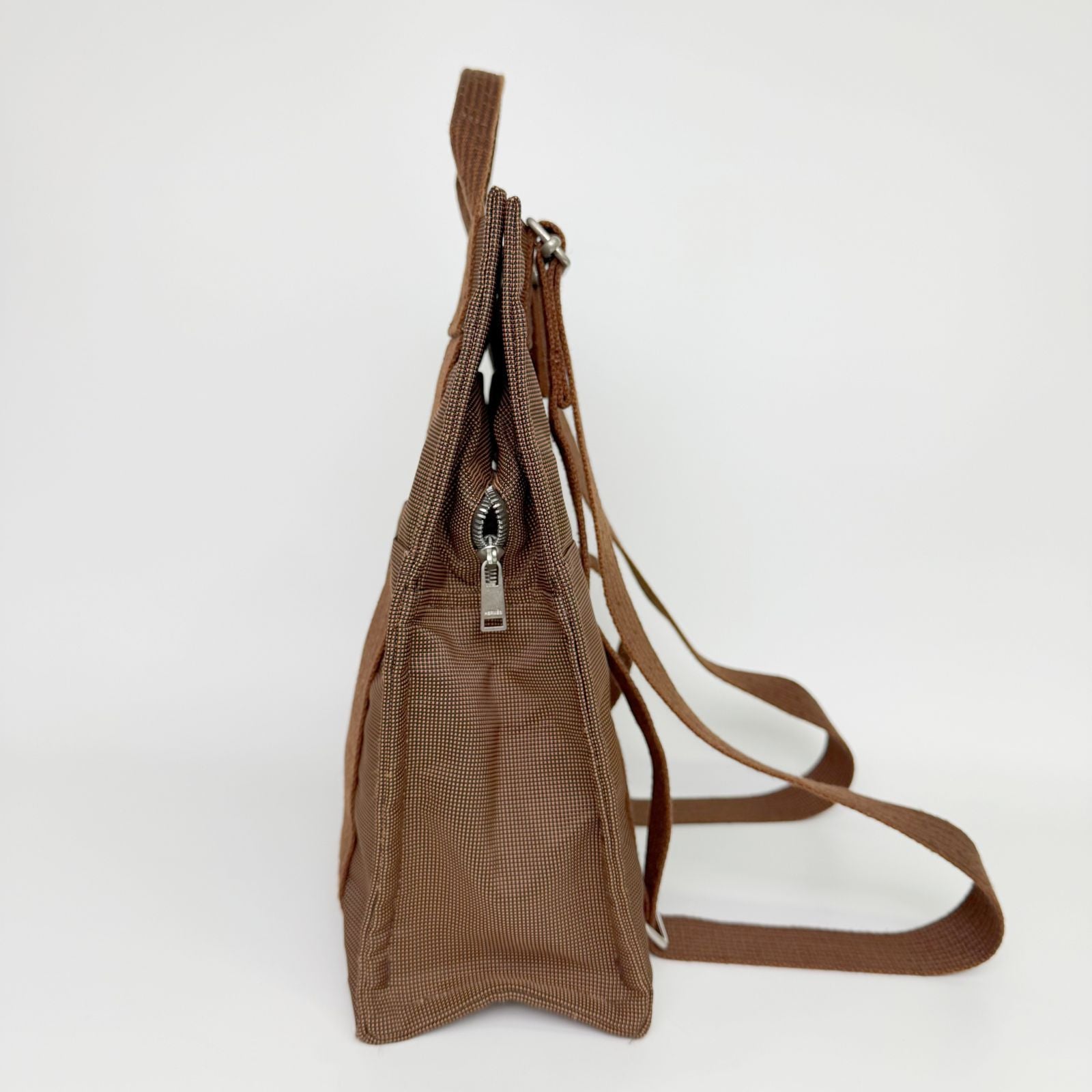 Hermes Her Line a Dos PM Backpack Canvas Brown Silver Vintage — view 4