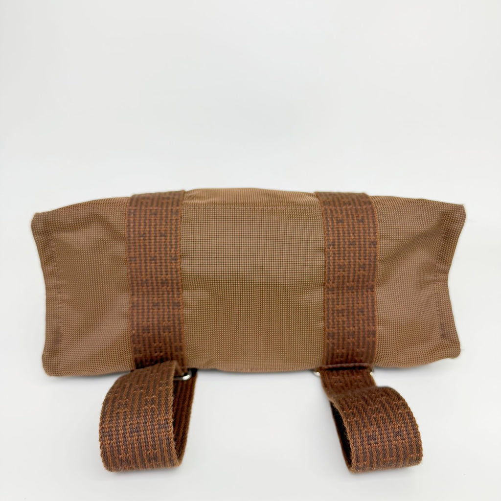 Hermes Her Line a Dos PM Backpack Canvas Brown Silver Vintage — view 8