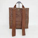 Hermes Her Line a Dos PM Backpack Canvas Brown Silver Vintage — view 3