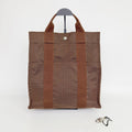 Hermes Her Line a Dos PM Backpack Canvas Brown Silver Vintage