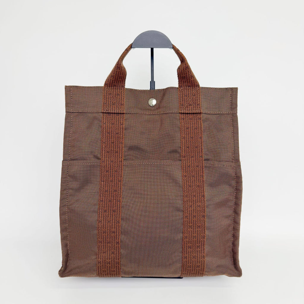 Hermes Her Line a Dos PM Backpack Canvas Brown Silver Vintage — view 2