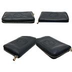 Gucci Soho Zip Around Wallet Billfold Coin Purse Leather Black Gold GG Logo — view 6