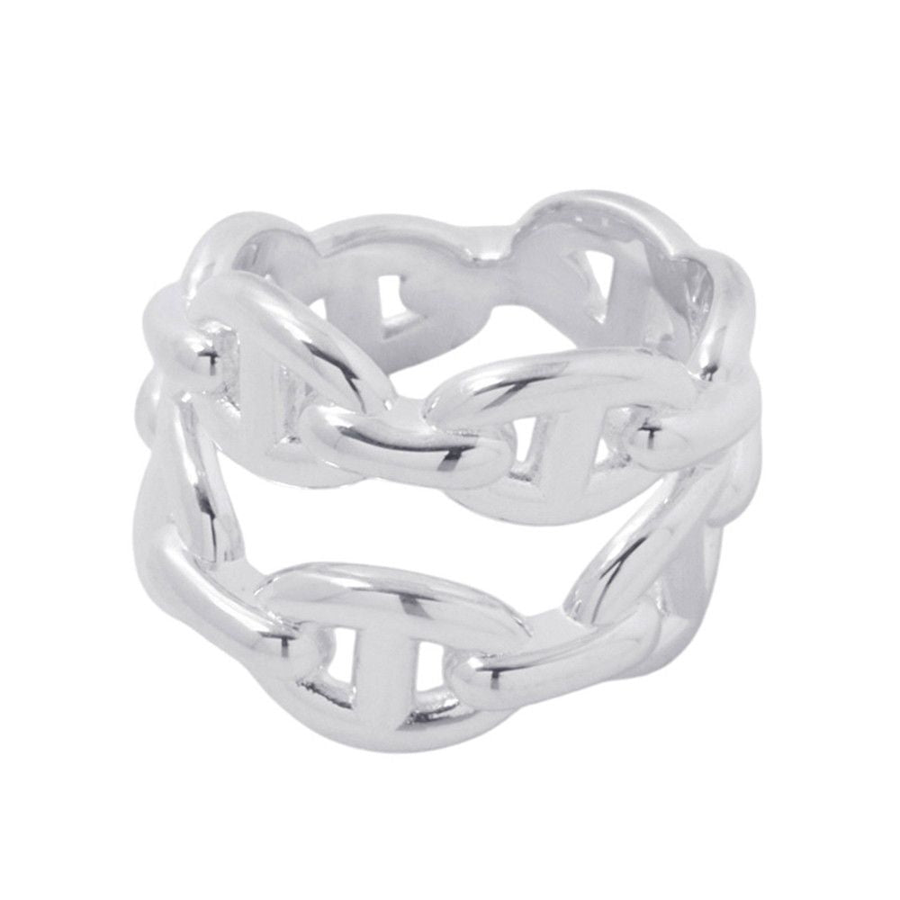Hermes Ring Chaine D'ancre Double Row Enchainee