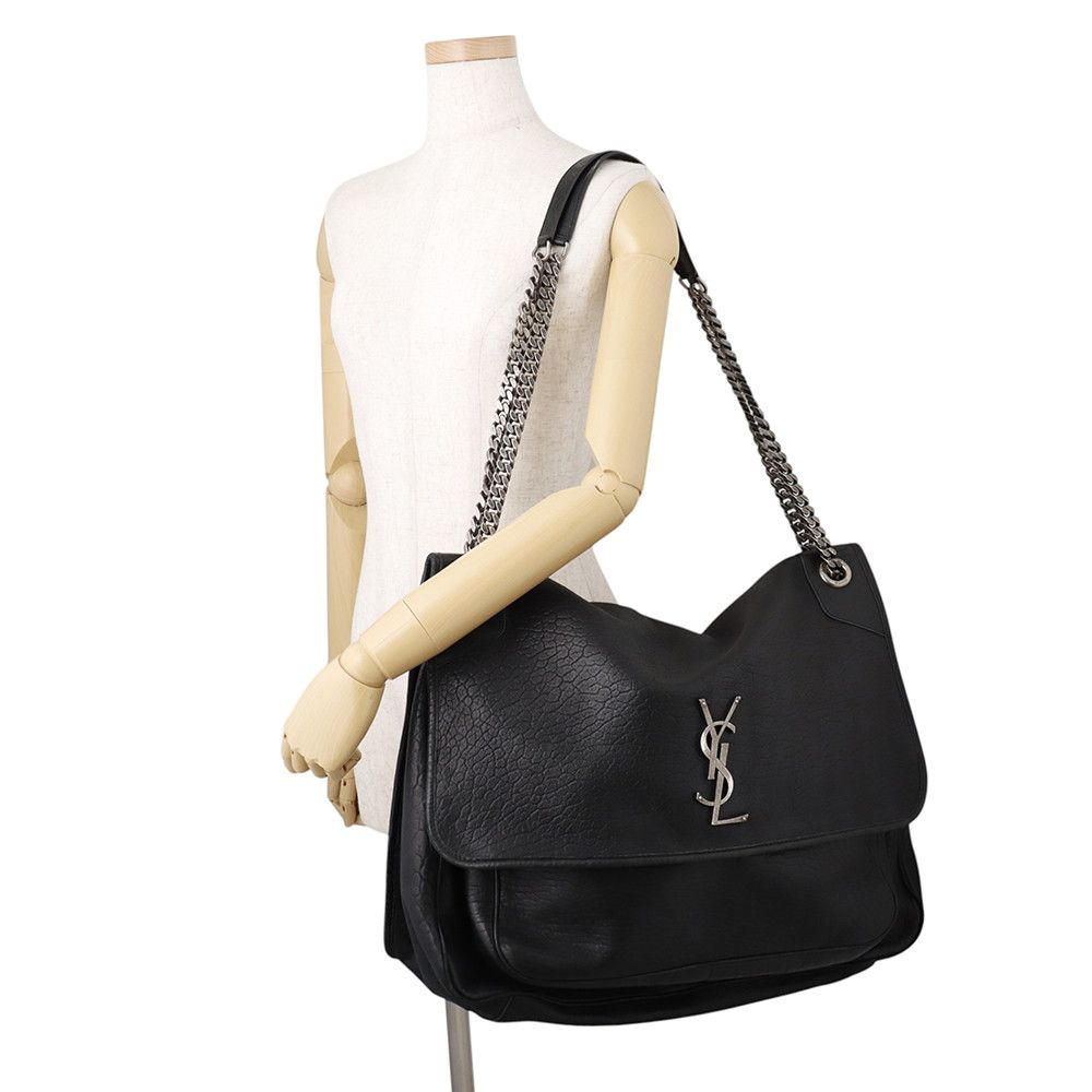 Saint Laurent Paris Chain Shoulder Bag Niki Large Lambskin Black — view 4