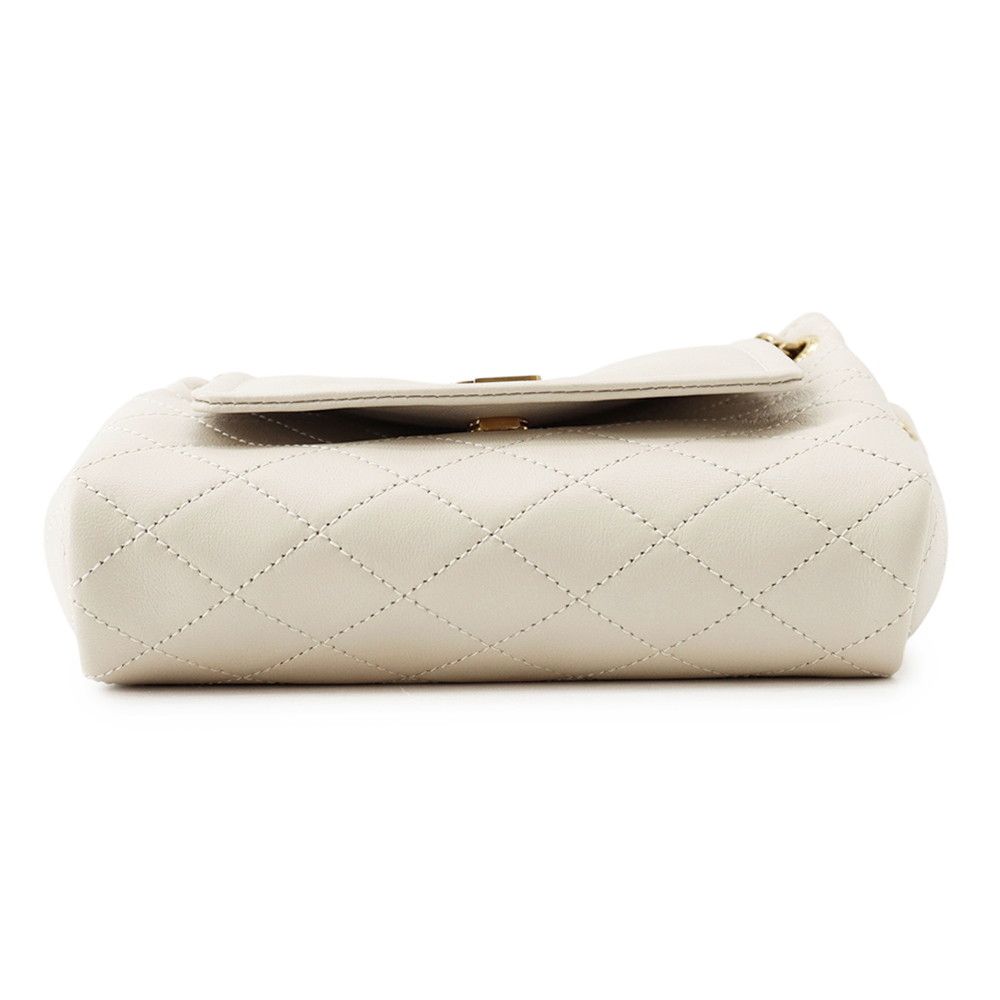 Saint Laurent Paris Chain Shoulder Bag Nolita Mini Lambskin White — view 3