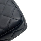 Chanel Chain Shoulder Bag Quilted CC Logo Clutch Caviar Leather 2-Way Black — view 8