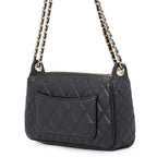 Chanel Chain Shoulder Bag Quilted CC Logo Clutch Caviar Leather 2-Way Black — view 2