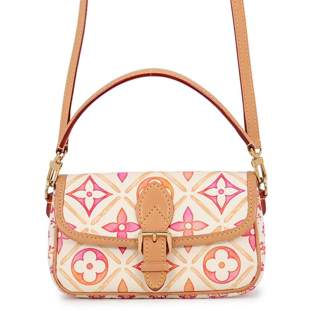 Louis Vuitton Handbag Monogram Tile by the Pool Nano Diane 2-Way White