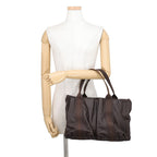 Hermes Tote Bag Caravan Horizontal MM Chocolat Chrome Voderma — view 4