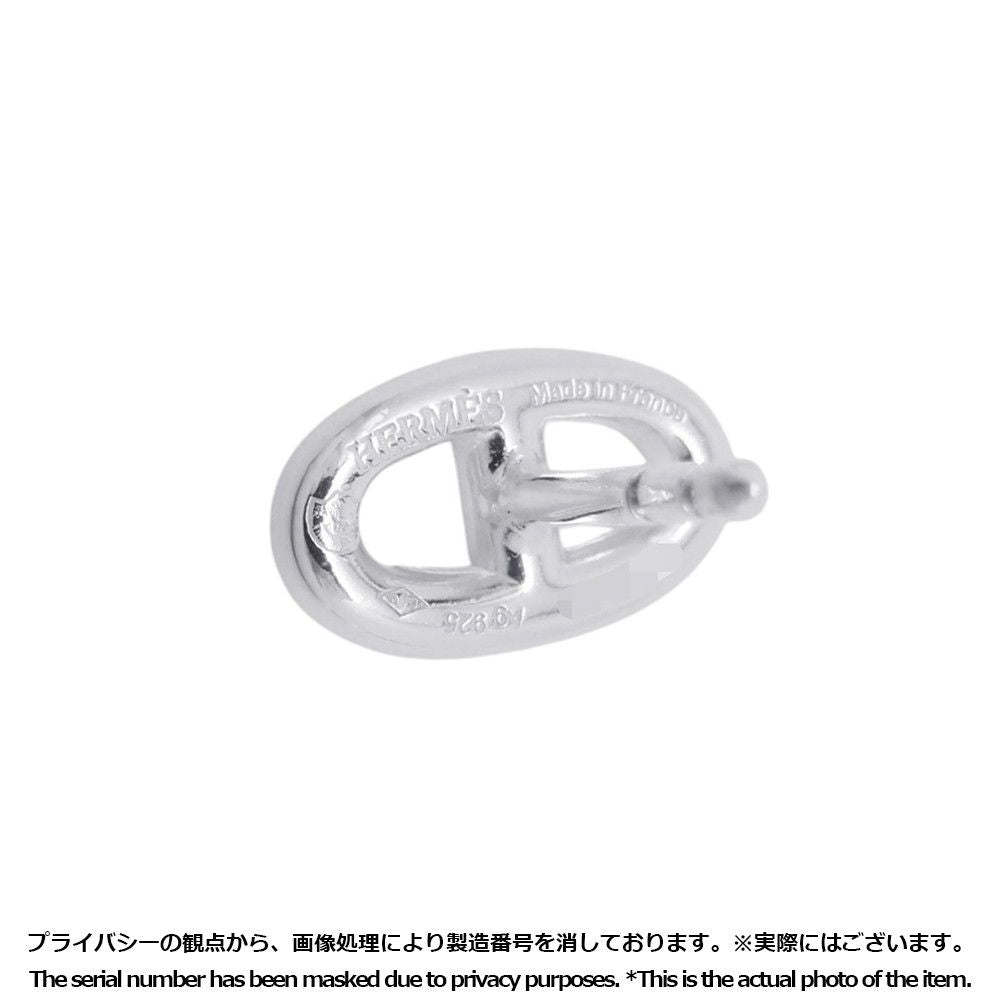 Hermes Earrings Farandole Chaine D'ancre Motif TPM Silver Stud — view 8