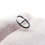Hermes Earrings Farandole Chaine D'ancre Motif TPM Silver Stud — view 5