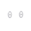 Hermes Earrings Farandole Chaine D'ancre Motif TPM Silver Stud