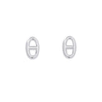 Hermes Earrings Farandole Chaine D'ancre Motif TPM Silver Stud