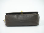 Chanel CC Logo Quilted Chain Shoulder Bag Pochette Lambskin Leather Black — view 3