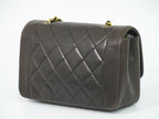 Chanel CC Logo Quilted Chain Shoulder Bag Pochette Lambskin Leather Black — view 2