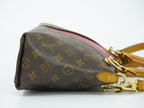 Louis Vuitton LV Tote BB Monogram 2-Way Shoulder Bag Brown Red Vintage — view 4
