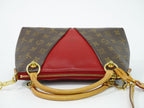 Louis Vuitton LV Tote BB Monogram 2-Way Shoulder Bag Brown Red Vintage — view 5