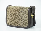 Celine C Sulky Carriage Shoulder Bag Canvas Brown Vintage — view 2