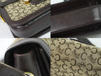 Celine C Sulky Carriage Shoulder Bag Canvas Brown Vintage — view 7