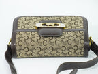 Celine C Sulky Carriage Shoulder Bag Canvas Brown Vintage — view 5