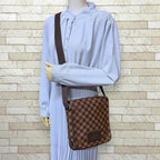 Louis Vuitton Brooklyn PM Damier Shoulder Bag Canvas Brown Vintage — view 2