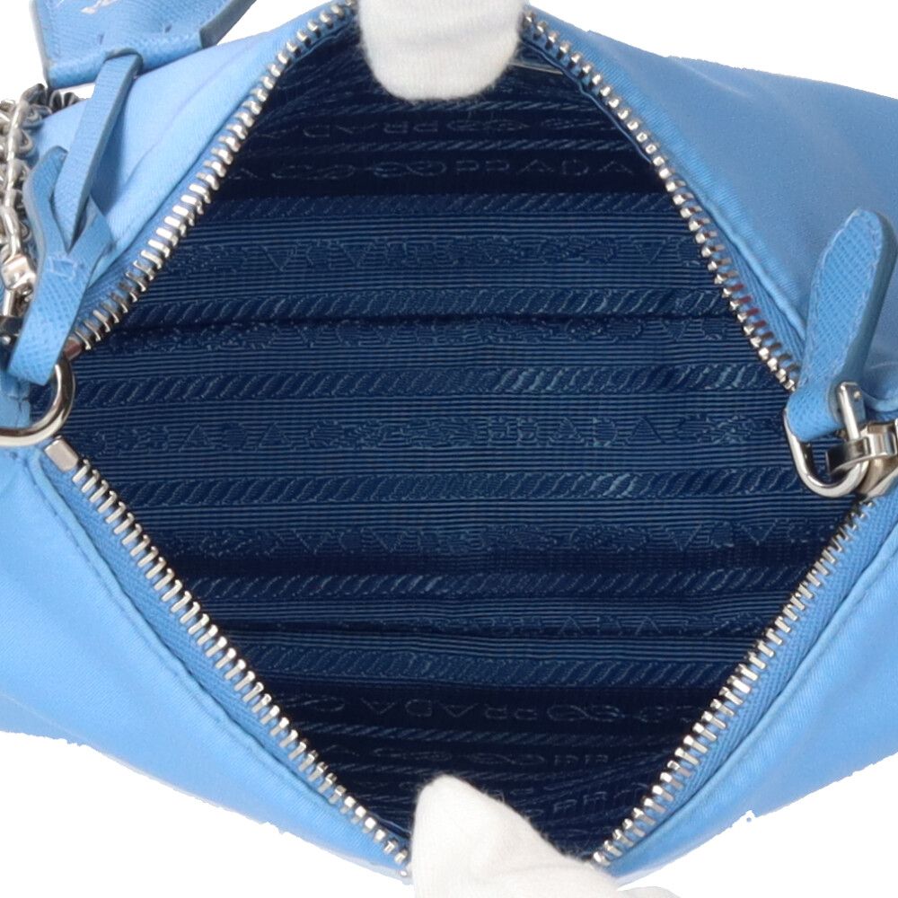 Prada Re Edition Shoulder Bag Nylon Blue Vintage — view 6