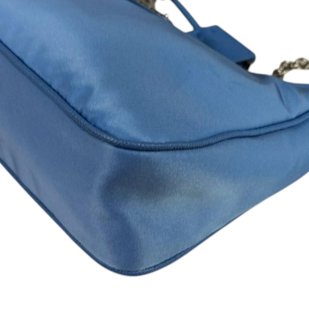 Prada Re Edition Shoulder Bag Nylon Blue Vintage — view 7