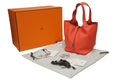 Hermes Picotin Lock 22 Handbag Taurillon Clemence Rose Texas Silver