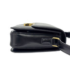Celine Shoulder Bag Classic Triomphe Medium Leather Black Gold — view 6