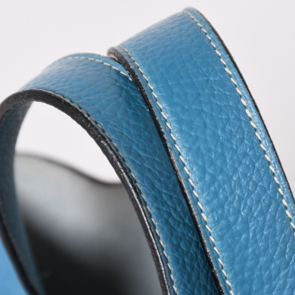 Hermes Picotin Lock PM Handbag Blue Jean Taurillon Clemence Silver — view 6