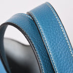 Hermes Picotin Lock PM Handbag Blue Jean Taurillon Clemence Silver — view 6