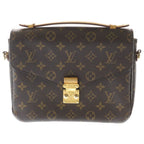 Louis Vuitton Monogram Pochette Metis MM Leather 2-Way Shoulder Bag Brown