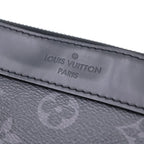 Louis Vuitton Monogram Eclipse Pochette Discovery Leather Clutch Black — view 7