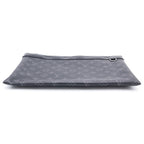 Louis Vuitton Monogram Eclipse Pochette Discovery Leather Clutch Black — view 4